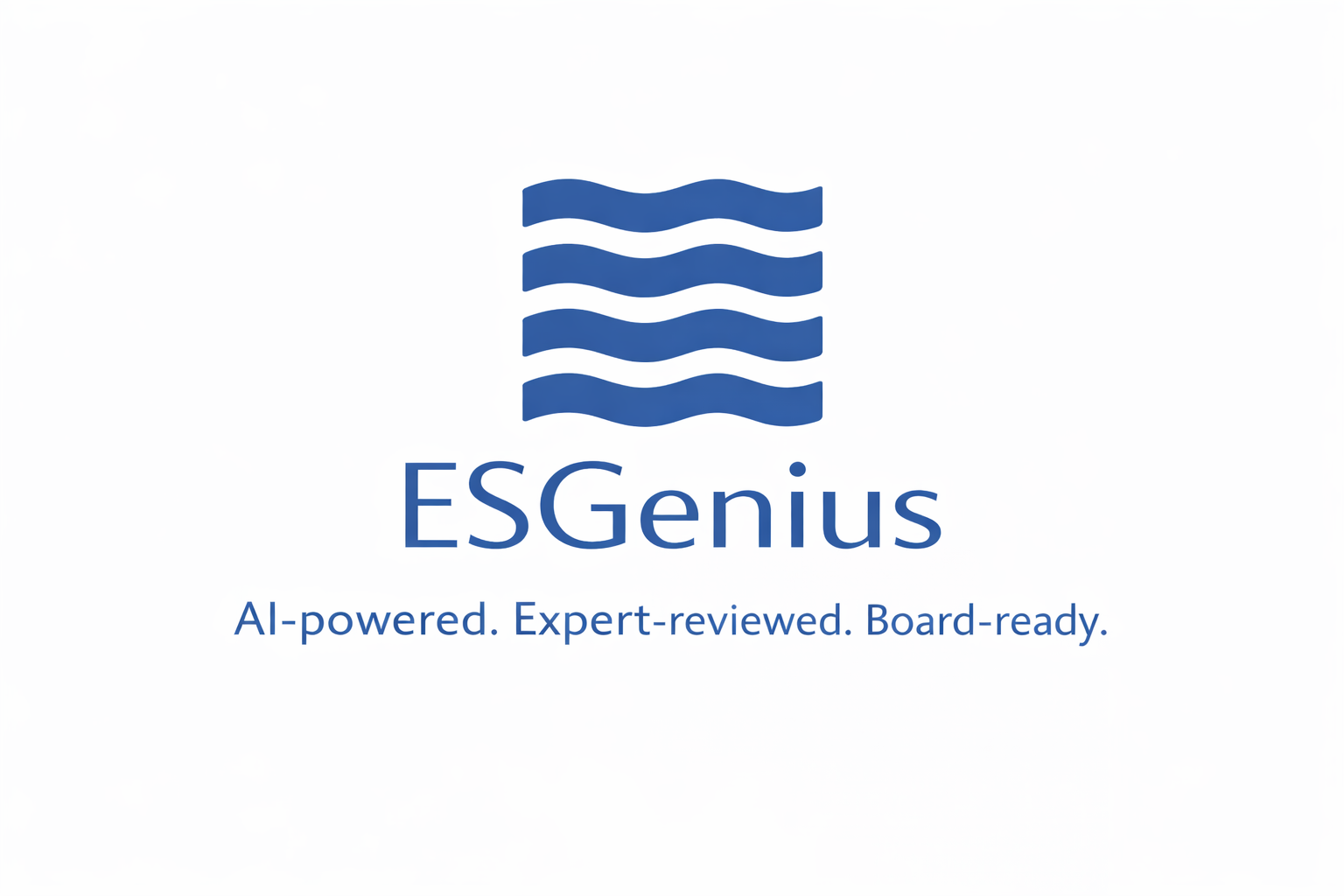 ESGenius - AI-powered. Expert-reviewed. Board-ready.
