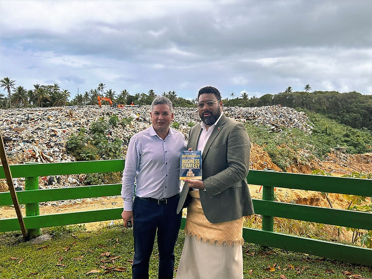 Lee Stewart at Pacific Leaders Forum in Tonga promoting sustainability and circular economy